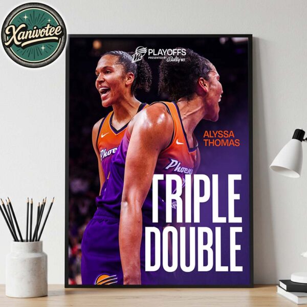 Alyssa Thomas Team Phoenix Mercury Now Owns 5 Of The 7 Total Triple-doubles In Playoff History Home Decor Poster Canvas
