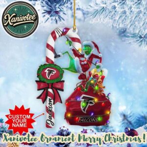 Atlanta Falcons Football Team x Grinch NFL 2025 Christmas Gifts Tree Decorations Ornament