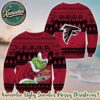 Atlanta Falcons x Baby Yoda Hug The Ball Pattern NFL 2025 Ugly Christmas Sweater Gift For Holiday