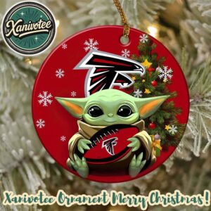 Atlanta Falcons x Baby Yoda NFL Christmas 2025 Tree Decoration Ornament
