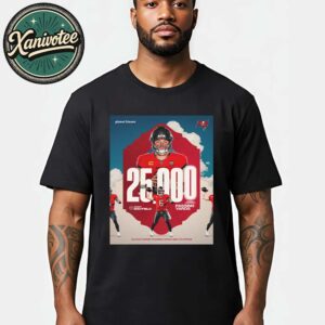 Baker Mayfield Team Tampa Bay Buccaneers Reach 25000 Career Passing Yards And Counting Unisex T-Shirt
