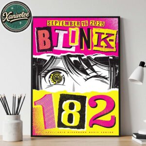 Blink-182 Cincinnati Ohio Tonight Poster For September 16th 2025 At Riverbend Music Center Home Decor Poster Canvas