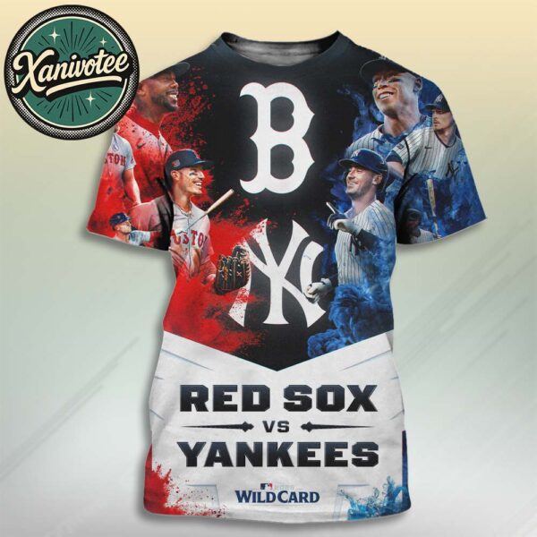 Boston Red Sox Vs New York Yankees Matchup In 2025 MLB Wild Card On October 1 2025 All Over Print T-Shirt