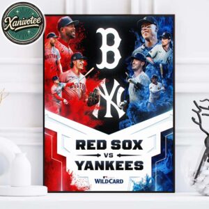 Boston Red Sox Vs New York Yankees Matchup In 2025 MLB Wild Card On October 1 2025 Home Decor Poster Canvas