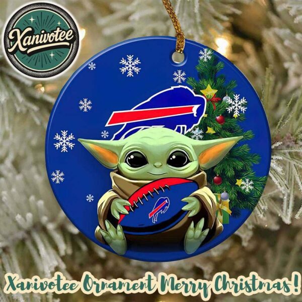 Buffalo Bills x Baby Yoda NFL Christmas 2025 Tree Decoration Ornament