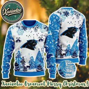 Carolina Panthers Logo Football Team Special NFL Knitting Chirstmas Pattern Holiday Ugly Sweater 2025