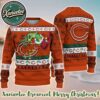 Chicago Bears NFL With Special Grinchs Hand Football 2025 Ugly Christmas Sweater Gift For Holiday