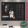 BYU Cougars Men’s Basketball Big 12 Conference 2025-26 Schedule Season Home Decor Poster Canvas
