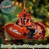 Cincinnati Bengals NFL Helmet x Rugby Football Custom Name Decoration 2025 Christmas Ornament