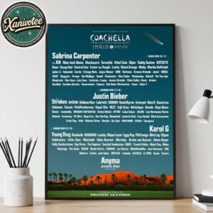 Coachella Valley Music And Arts Festival 2026 Lineup Poster For Indio CA On April 10-12 And April 17-19 2026 Home Decor Poster Canvas