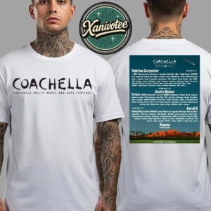 Coachella Valley Music And Arts Festival 2026 Lineup Poster For Indio CA On April 10-12 And April 17-19 2026 Two Sided Print Unisex T-Shirt