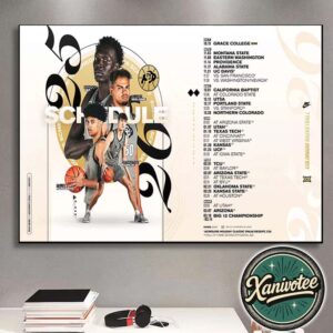 Colorado Buffaloes Men’s Basketball Big 12 Conference 2025-26 Schedule Season Home Decor Poster Canvas