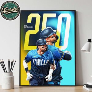 Congats To Nick Castellanos Team Philadelphia Phillies On Reaching 250 Career Home Runs MLB Home Decor Poster Canvas