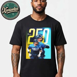 Congats To Nick Castellanos Team Philadelphia Phillies On Reaching 250 Career Home Runs MLB Unisex T-Shirt