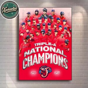 Congrats Jacksonville Jumbo Shrimp Are The 2025 Triple A National Champions Home Decor Poster Canvas
