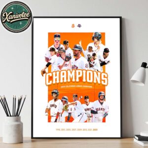 Congrats San Jose Giants Named To 2025 California League Champions Home Decor Poster Canvas