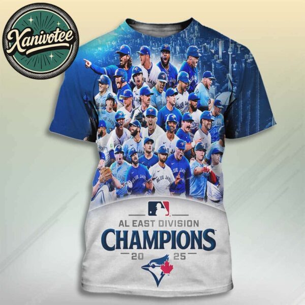 Congrats Toronto Blue Jays Named To 2025 AL East Division Champions All Over Print T-Shirt