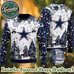 Dallas Cowboys Logo Football Team Special Xmas Tree 2025 Pattern Christmas Ugly Sweater