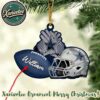 Cleveland Browns NFL Helmet x Rugby Football Custom Name Xmas 2025 Holiday Ornament
