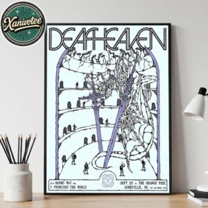 Deafheaven Asheville NC 2025 Tour Poster At The Orange Peel For September 22 2025 Home Decor Poster Canvas