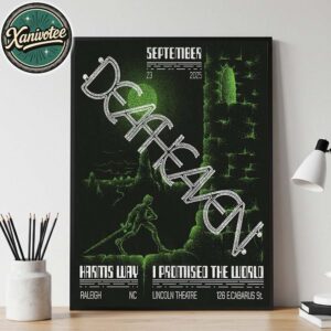 Deafheaven Raleigh NC 2025 Tour Poster For September 23 2025 At Lincoln Theatre Home Decor Poster Canvas