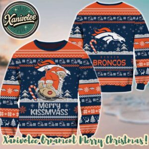 Denver Broncos x Santa Claus Merrykissmyass Funny Gift For Man And Women Ugly Christmas Sweater