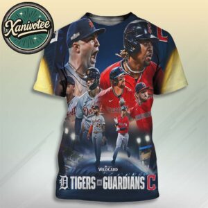 Detroit Tigers Vs Cleveland Guardians Matchup In 2025 MLB Wild Card On October 1 2025 All Over Print T-Shirt