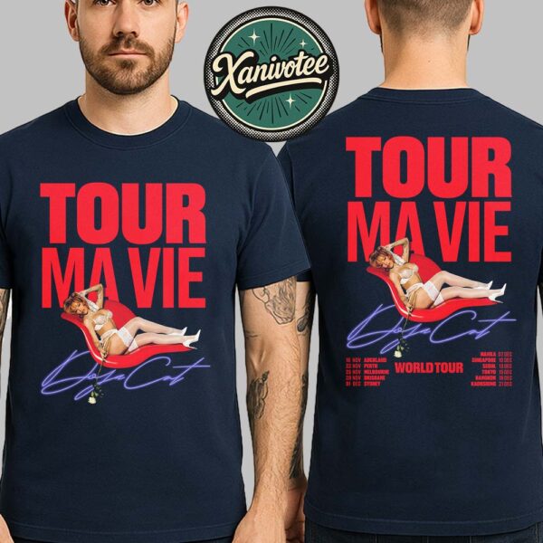 Doja Cat Ma Vie World Tour 2025 Dates List For November And December Two Sided Print Unisex T-Shirt