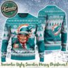 Donald Trump x Minnesota Vikings Team NFL Knitting Chirstmas Pattern Holiday Ugly Sweater 2025