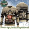 Donald Trump x New York Giants Team NFL Knitting Chirstmas Pattern Holiday Ugly Sweater 2025