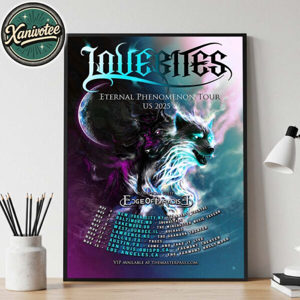 Edge Of Paradise Eternal Phenomenon Tour US 2025 For November Dates List Home Decor Poster Canvas
