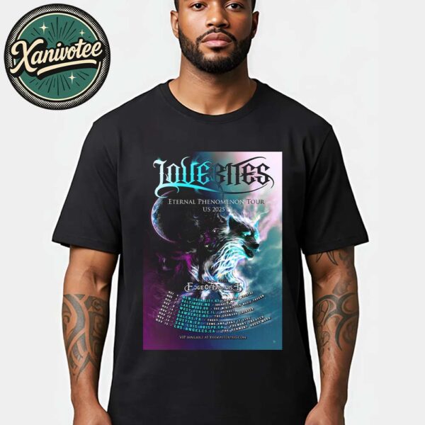 Edge Of Paradise Eternal Phenomenon Tour US 2025 For November Dates List Unisex T-Shirt