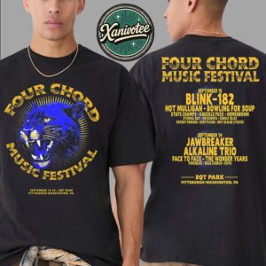 Four Chord Music Festival 11 2025 Lineup Tee Cover In Pittsburgh PA On September 13 And 14 2025 Two Sided Print Unisex T-Shirt
