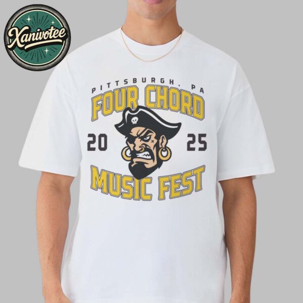 Four Chord Music Festival 11 2025 Pirate Baseball Tee In Pittsburgh PA On September 13 And 14 2025 White T-Shirt
