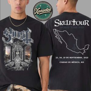 Ghost Skeletour World Tour 2025 Merch Tee Ciudad De Mexico MX On 23 24 And 25 Septiembre Palacio de los Deportes Unisex T-Shirt