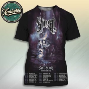 Ghost Skeletour World Tour 2026 Dates List For January And February 2026 All Over Print T-Shirt
