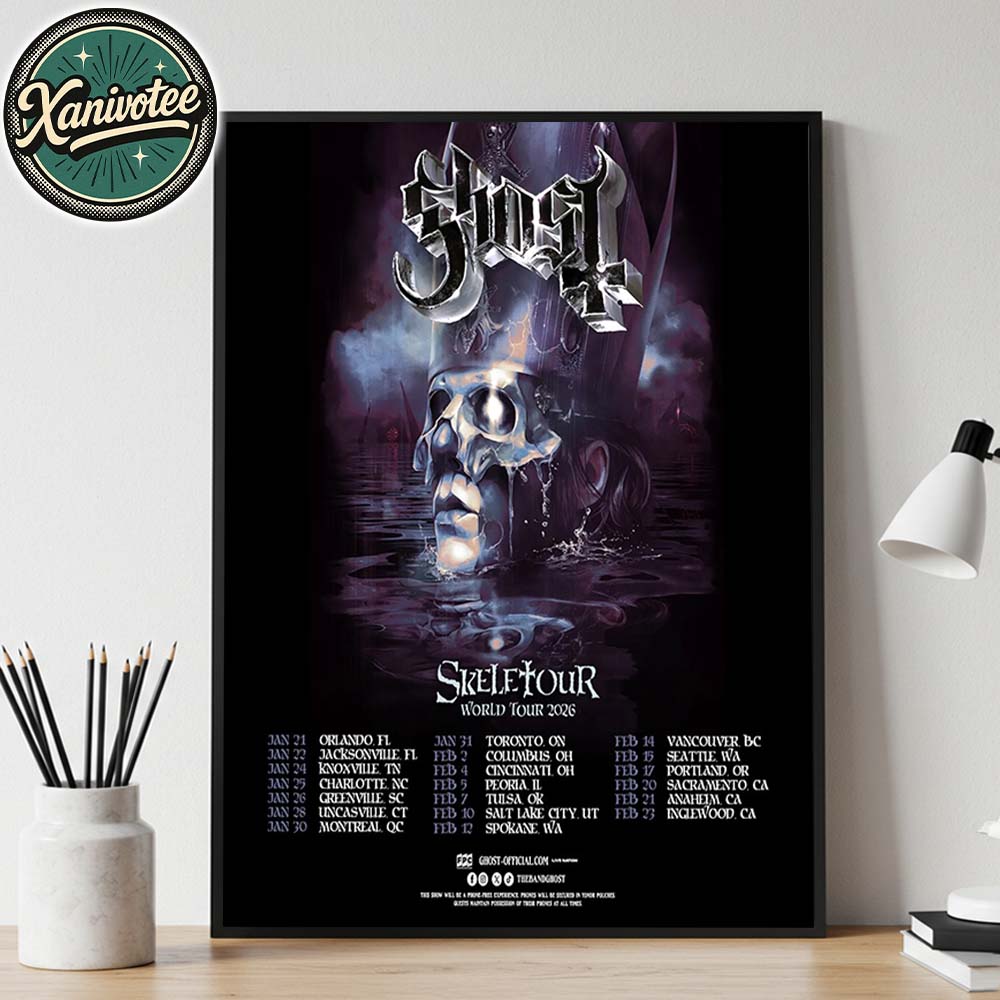 Ghost Skeletour World Tour 2026 Dates List For January And February 2026 Home Decor Poster Canvas Ghost Skeletour World Tour 2026 Dates List For January And February 2026 Home Decor Poster Canvas