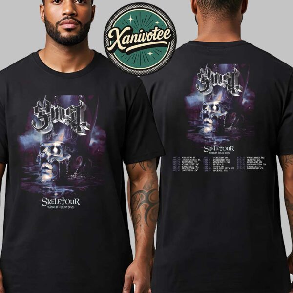 Ghost Skeletour World Tour 2026 Dates List For January And February 2026 Two Sided Print Unisex T-Shirt