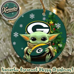 Green Bay Packers x Baby Yoda NFL Christmas Tree Keepsake Ornament 2025