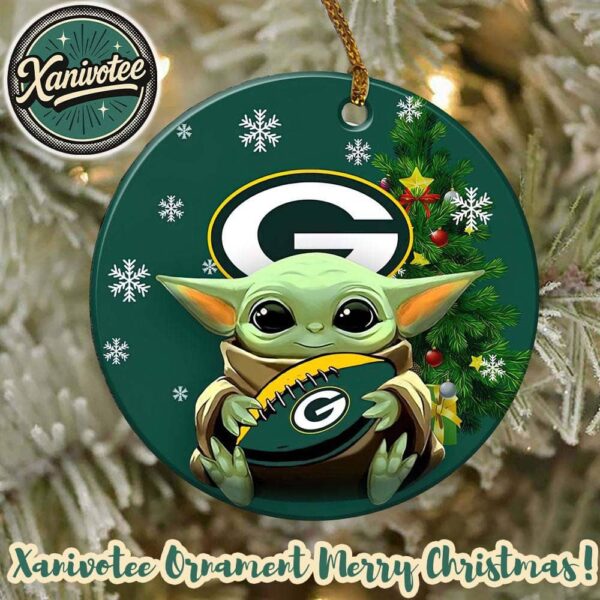 Green Bay Packers x Baby Yoda NFL Christmas Tree Keepsake Ornament 2025