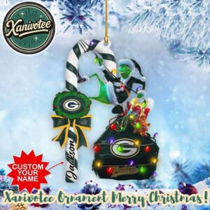 Grinch x NFL Green Bay Packers Football Team Holiday Christmas Xmas Ornament 2025