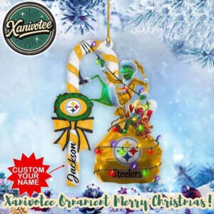 Grinch x NFL Pittsburgh Steelers Football Team Christmas 2025 Classic Tree Ornament