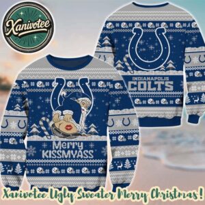 Indianapolis Colts NFL Merrykissmyass Funny Santa Claus Ugly Christmas Sweater Gift For Holiday 2025