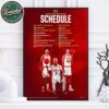 Houston Cougars Men’s Basketball Big 12 Conference 2025-26 Schedule Season Home Decor Poster Canvas