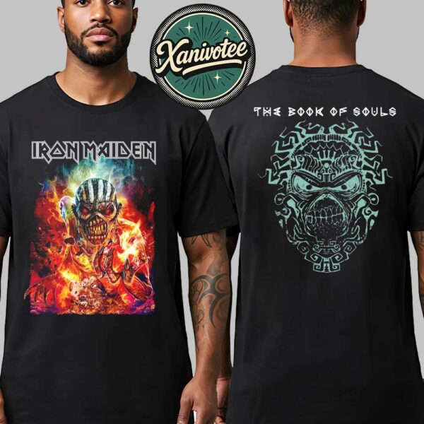 Iron Maiden The Book Of Souls 10 Year Anniversary Tee Cover Two Sided Print Unisex T-Shirt