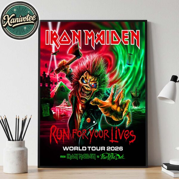 Iron Maiden The Run For Your Lives World Tour Returns To Europe 2026 From Iron Maiden To Fear Of The Dark Home Decor Poster Canvas