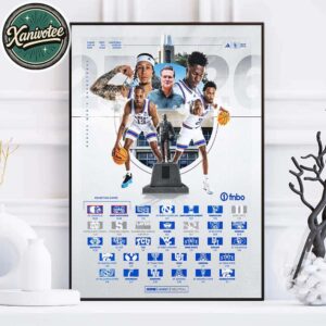 Kansas Jayhawks Men’s Basketball Big 12 Conference 2025-26 Schedule Season Home Decor Poster Canvas
