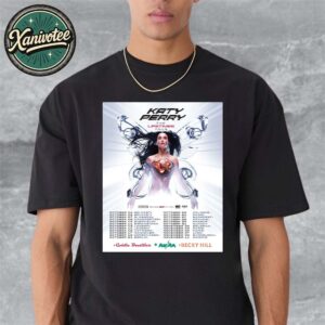 Katy Perry The Lifetimes UK And Europe Tour 2025 Poster Dates List For October And November Unisex T-Shirt