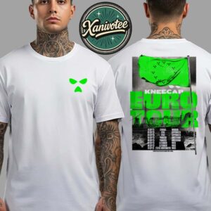 Kneecap EU Tour 2025 Tee Dates In Warsaw Copenhagen Amsterdam And Paris Two Sided Print White Unisex T-Shirt