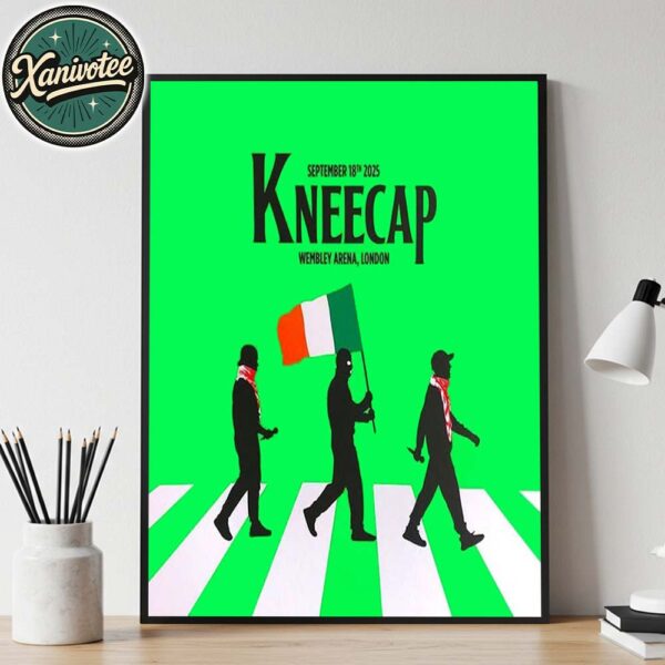 Kneecap London England Poster Tonight For Wembley Arena On September 18th 2025 Home Decor Poster Canvas